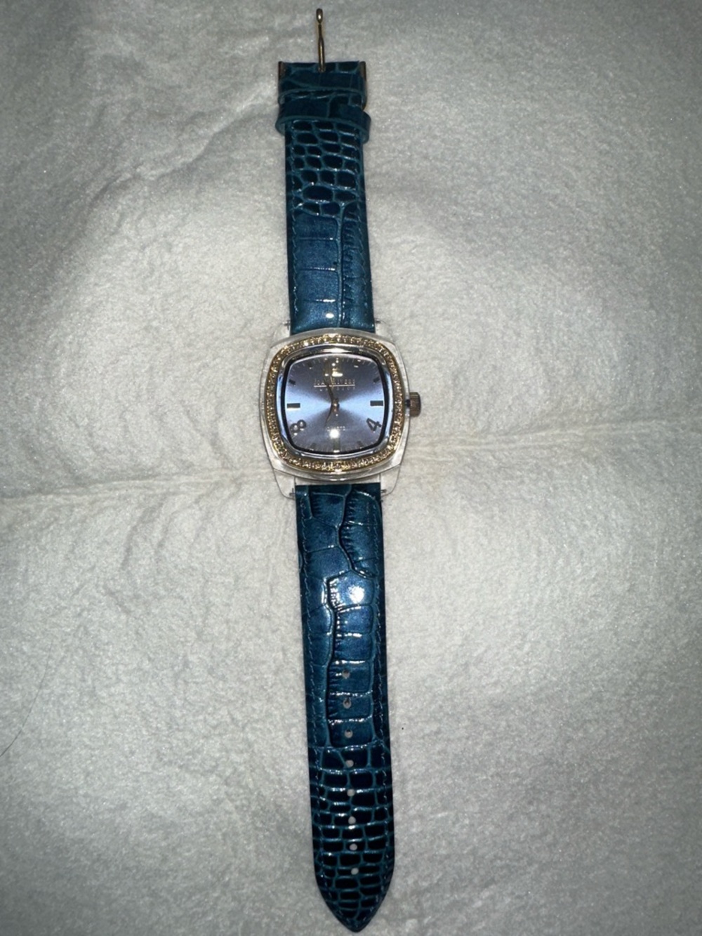 Joan Rivers Blue Strap Crystal Accent Women's Watch